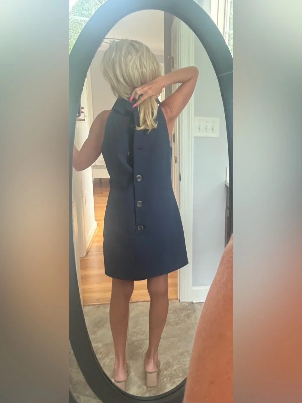 Sail to Sable Navy Sleeveless Mini Dress